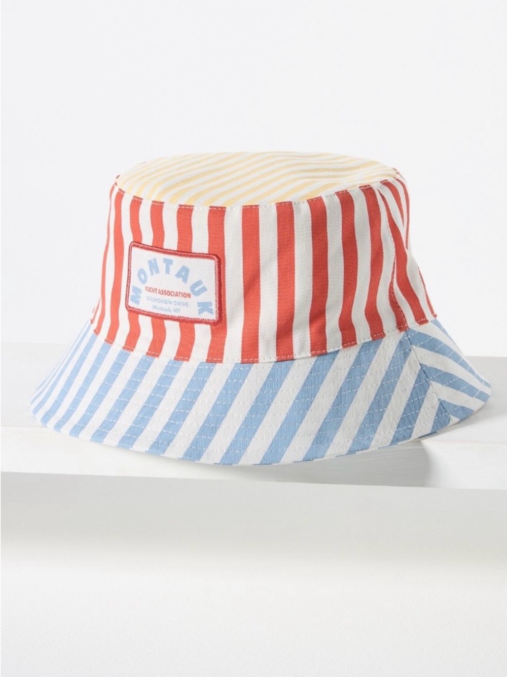 Anthropologie Bucket Hat in Multi Stripe by Coney Island Picnic. Brand New!